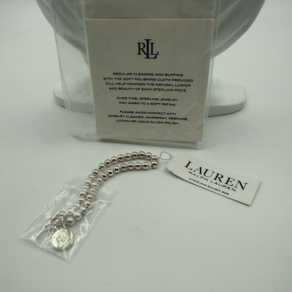 Lauren Ralph Lauren Sterling Silver Logo Bracelet Sterling Silver 925 - Picture 9 of 13